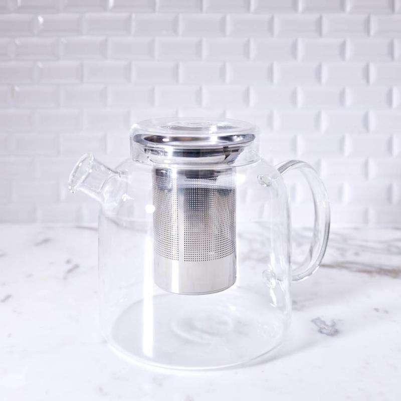 Glazen theepot met filter - Assam 1